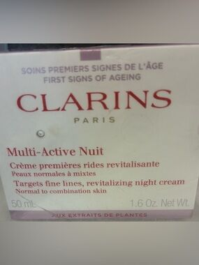 Clarins Night Revitalizing Cream - White & Pink Packaging
